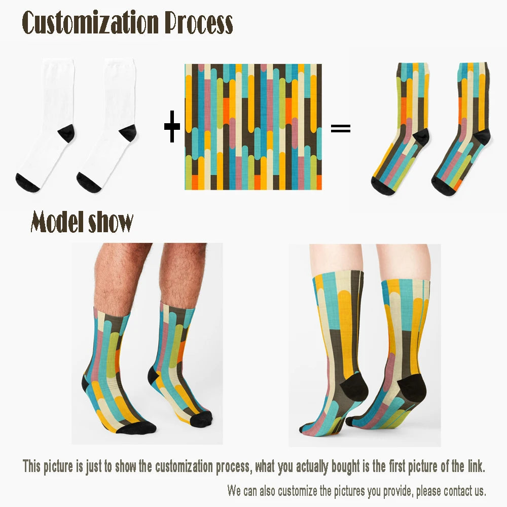 Chemical Periodic Table Socks Boot Socks For Women Personalized Custom Unisex Adult Teen Youth Socks 360° Digital Print