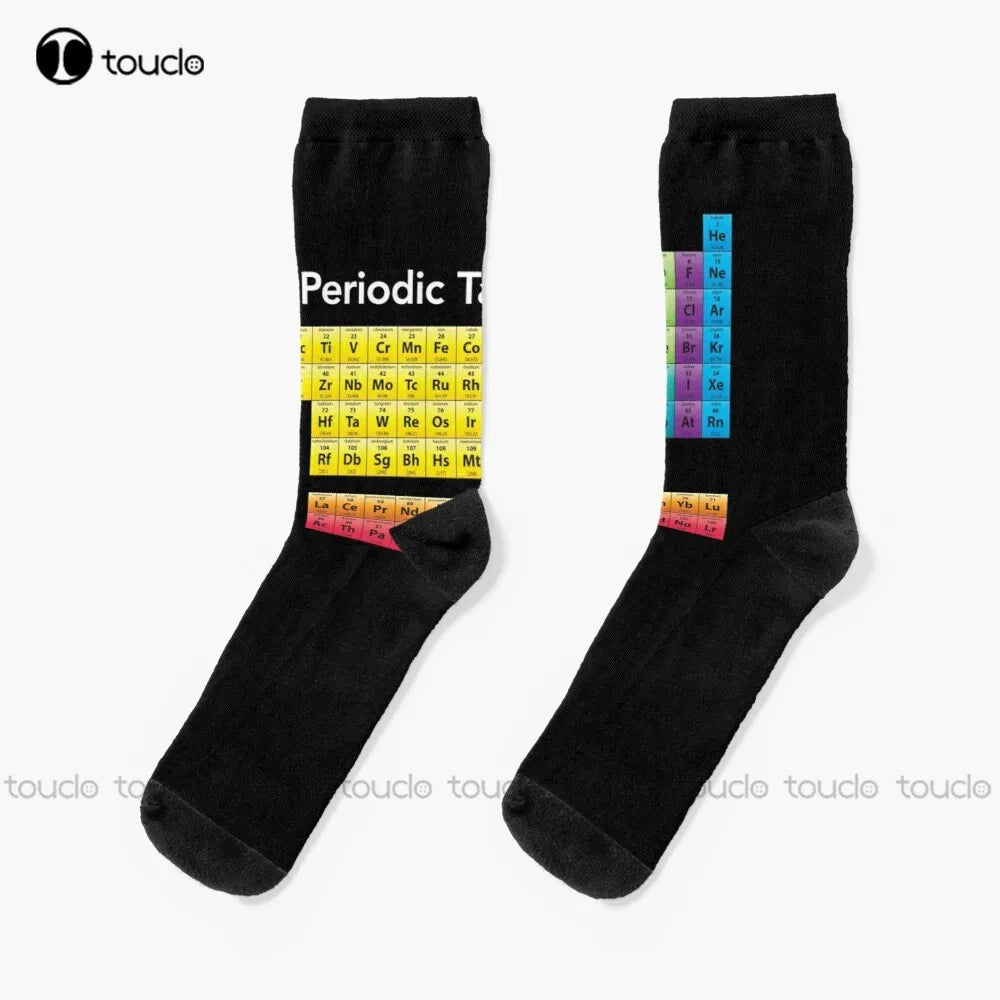 Chemical Periodic Table Socks Boot Socks For Women Personalized Custom Unisex Adult Teen Youth Socks 360° Digital Print