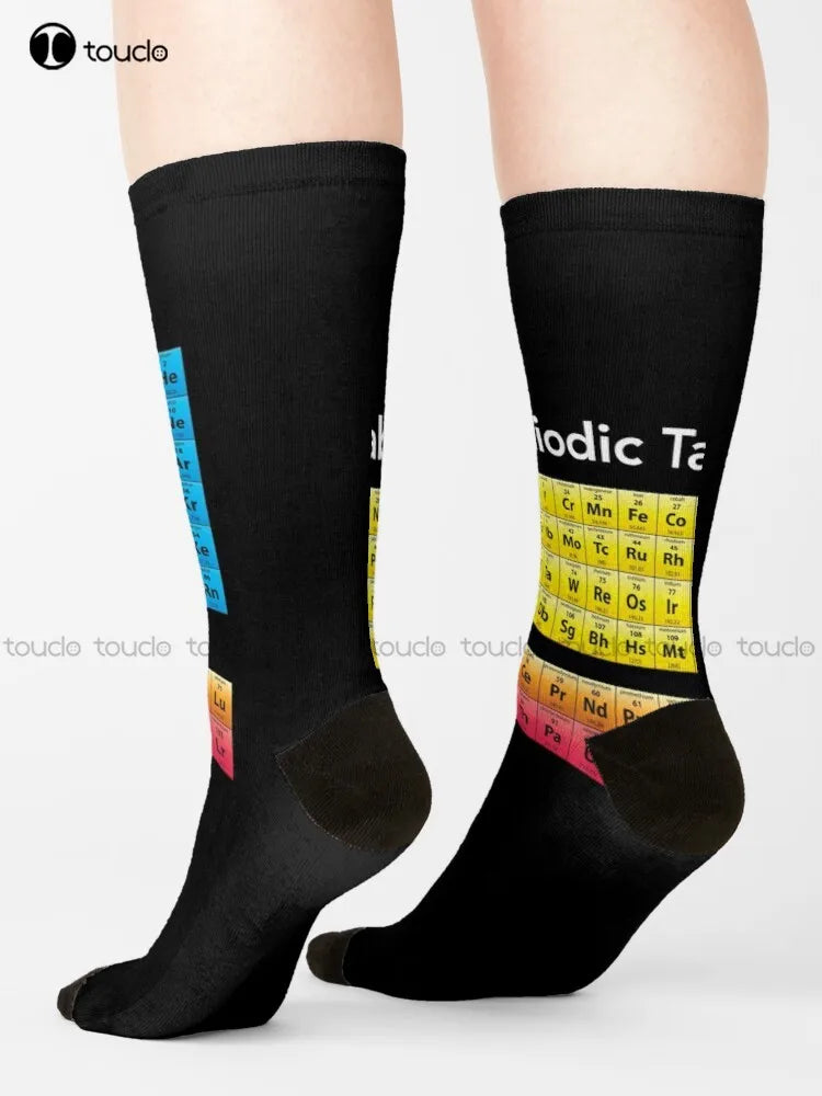 Chemical Periodic Table Socks Boot Socks For Women Personalized Custom Unisex Adult Teen Youth Socks 360° Digital Print