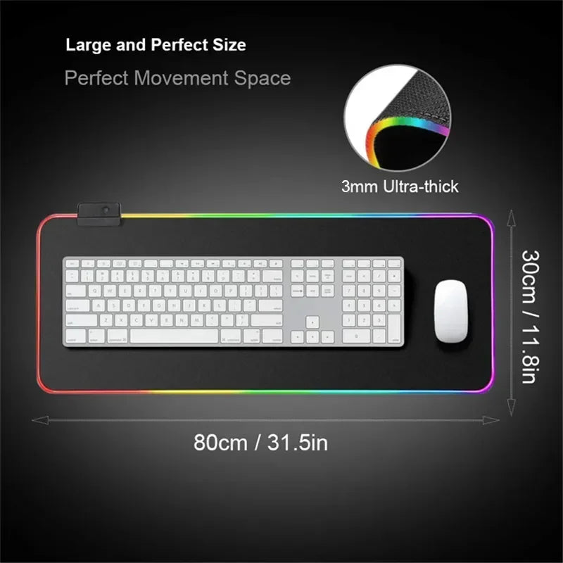 Hot selling items Periodic Table of the Elements Mouse Pad Gamer RGB Gaming Large Keyboard Mat LED Light Desk Pad Computer Pads