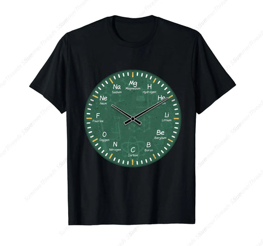 Awesome Periodic Table Clock Cool Element Christmas Gift T-Shirt